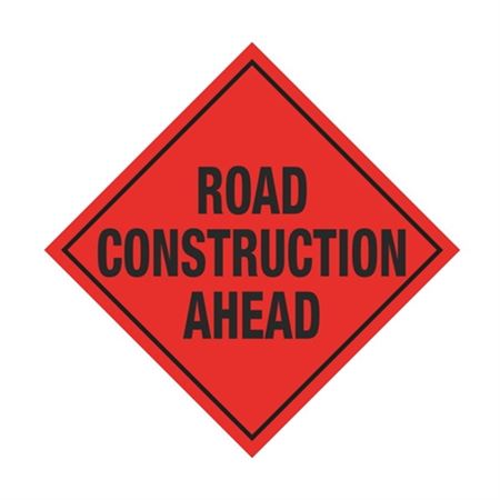 Road Construction Ahead Roll-Up Sign